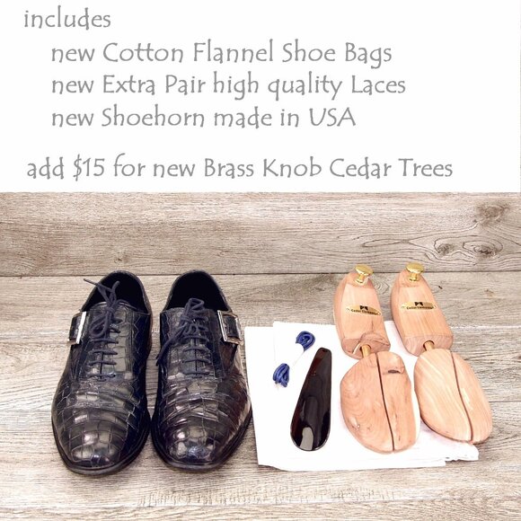 $550 Nordstrom CESARE PACIOTTI Oxford US 8 M Navy Croc Print * add $15 Trees main image 12